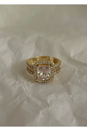 MNZ-Gold Baguette Ring dop12378031igo - KİLİGİSTANBUL