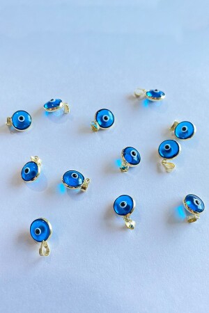 MNZ-Gold Evil Eye Bead Pendant MMKLY200002 - MOOM MÜCEVHERAT