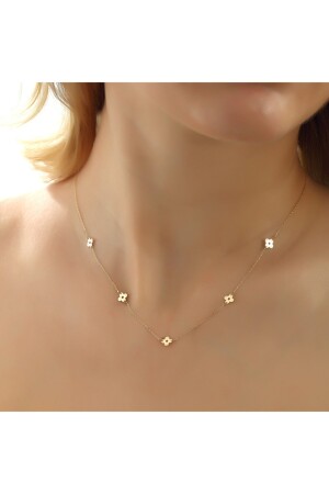 MNZ-Gold Flower Necklace SV0460 - Glorria