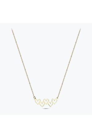MNZ-Gold Heart Necklace KLMK0061-24754 - Altınbaş