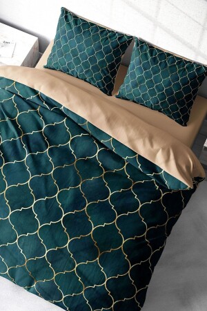 MNZ-Gold Line موراكان 3d القطن ساتين غطاء غطاء مزدوج غطاء مجموعة واحد - Monohome