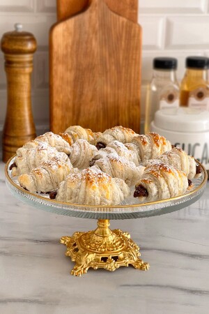 MNZ-Gold التفصيل المُقيم الخدمة حامل & كعك الفاكهة كعكة حلوى عرض - May Home