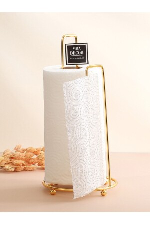 MNZ-Gold ورقية حامل منشفة التصميم العصري المطبخ طاولة الملحقات الملحقات المقاومة - Mba Decor Metal Bending Art