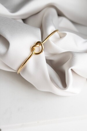 MNZ-Gold Plated Adjustable Knot Clamp Women Bracelet (مربكة ربطة عنق مصابحة للنساء) - Karflake
