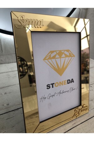 MNZ-Gold Plexiglass 10x15 الإطار المسمى للصورة PVC محمية (حدد الاسم في قسم طرح السؤال) - Trend