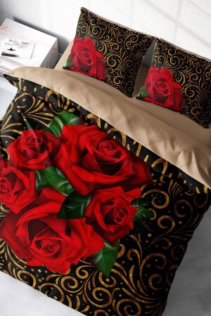 MNZ-Gold & Roses 3d مزدوج غطاء غطاء مجموعة من المواطنين9451 - Monohome