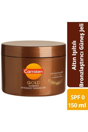 MNZ-Gold Shimmer Tanning بدون SPF الذهب Shimmer البرونز الشمسية جيل 150ml C221431102 - Carroten