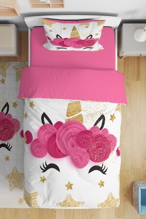 MNZ-Gold Star Unicorn نمط واحد الأطفال الأسرة المعدة evnev00073 - Evpanya