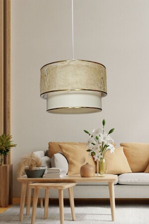 MNZ-Gold Strip Abaca Sakit Cake Chandelier Eb56 ES-SRT05 - Eslight