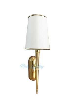 MNZ-Gold White Sconce الحديثة مع قبعة مخروطة واحدة Mod-ap4403-1gb Mod8690001628 - Modi Lighting