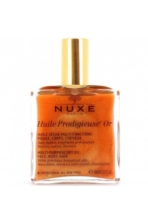 MNZ-Golden Glitter زيت جاف متعدد الأغراض - شعر الجسم على الوجه 100 مل 3264680002939 - Nuxe