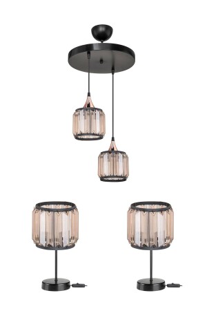 MNZ-Golden Horn Chandelier Lampshade Lighting Bedroom Set المجموعة 4898-1 - manogrup avize aydınlatma