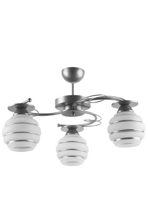 MNZ-Goldina غرفة نوم حديثة غرف نوم رمادية غرف المعيشة الفضي الزجاجية - المطبخ - غرفة نوم 3 قطع شمعة GOLDİNAAVİZE - Fer Avize