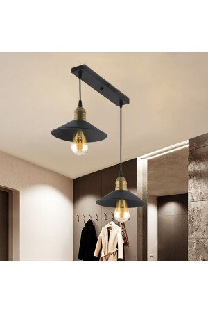 MNZ-Gönen 2-piece Black Row مصباح المعادل الراجع الحديث مصباح غرفة المعيشة الراجعية الرائدة 3292-02-BL - Apliqa