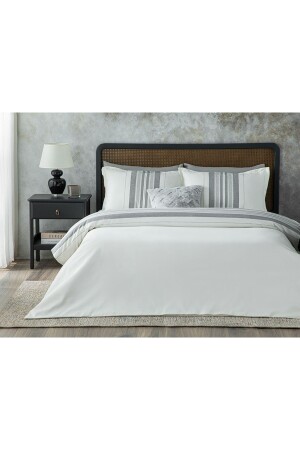 MNZ-Grand Shiny Yarn Dyeed Double Person Set Lenjeate De Pat 200x220 سم ارجنت - English Home