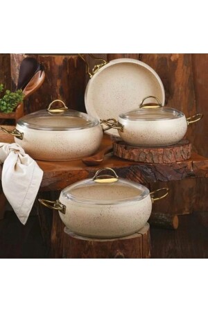 MNZ-Granite 7 Piece كاسيرول وبرود مجموعة TYC00587293424 - SILA