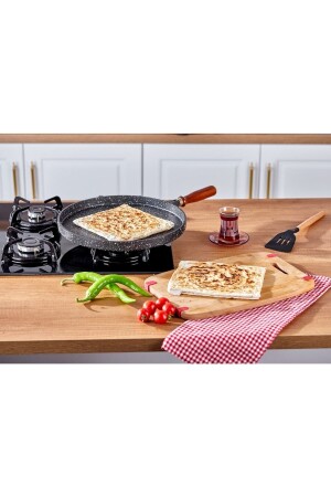 MNZ-Granite Pancake Pan 36 سم سوداء TAC-6343 - Taç