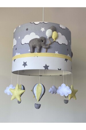 MNZ-Gray غائم غائم ضوء النجوم الصفراء اللون الطفل أو الفتيات غرفة الأطفال شمعة ضوء الصفراء1 - atölye ay ışığı