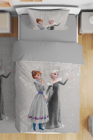 MNZ-Gray Elsa Anna نمط واحد الأطفال الأطفال غطاء غطاء - Evpanya