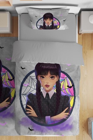 (MNZ-Gray) إطار الأربعاء نمط واحد الأطفال الأطفال الغطاء الغطاء مجموعة evnev00170 - Evpanya