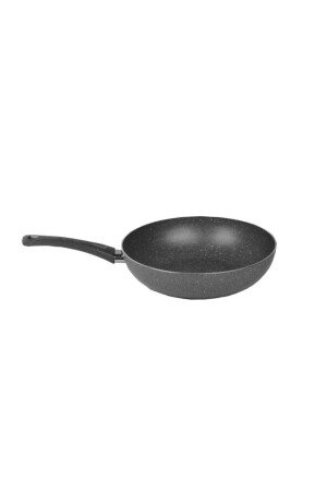 MNZ-Gray Granite Pot Pan Set 28 سم Wok MEHTAP-GRAYOLSTR-4716 - Mehtap