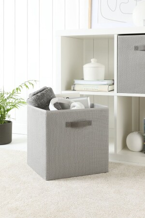 MNZ-Gray Jute المخبز الغسيل غرفة الأطفال منظمة لعبة مقعد قابض التخزين منظمة 33x30x33 OCH. 018. OBO. 001 - Ocean Home Textile