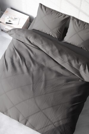 MNZ-Gray Lux Cotton Ranforce غطاء غطاء مزدوج - Monohome