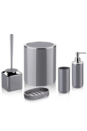 MNZ-Gray Round 5 Piece (فوزة الحمام) مجموعة GRAY111 - Genel Markalar