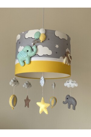 MNZ-Gray غائم ضيف أصفر مخلوط الحيوانات صورة غرفة الأطفال صانعة TYC00300222459 - atölye ay ışığı