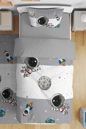 (MNZ-Gray Ye Gray Space and Little Astronaut) ، أسلوبية (بيبي كيدز) ، مجموعة غطاء غطاء - Evpanya