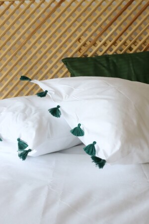 MNZ-Green مصنوعة يدوياً مقلية 100% القطن الأبيض غطاء مزدوج الملفوفة المُعدة للموسم الجديد صندوق المعدات ps2023 - Tekstil Home