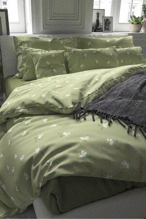 MNZ-Green Daisy غطاء مزدوج غطاء مجموعة Çift5014 - Rivaİstanbul
