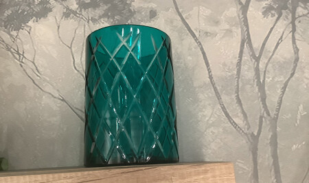 (MNZ-Green Glass Vase) - 20287 - Cadde Yıldız