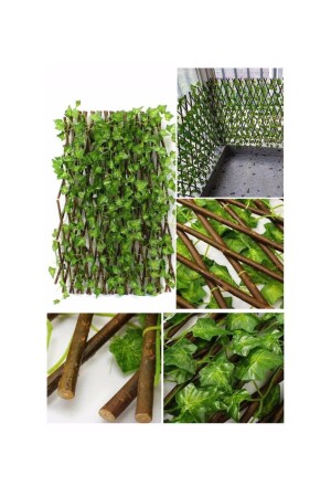 MNZ-Green Leaf Accordion Fence مصنوعي جدار الايفوي بالكون الحديقة الجدار ديكور مكتب منفصل 3mx1. 2m - Ucuzzavaar