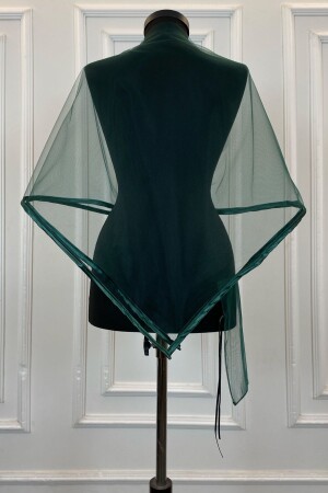 MNZ-Green Piping Plain عريس كوف كتف - هينا كوف الليل شال حجاب - جندي العريس - Zeymerade