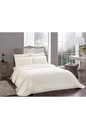 MNZ-Greta Jacquard مجموعة مزدوجة من الـ Ecru 60269458 - Taç