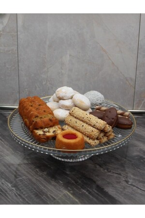 متجر MNZ-Gülümseten Palermo كعكة وجبات الكعك وعلبة عرض (21 سم) GMPST0012 - Ege Home Decoration