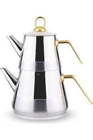 MNZ-Gümüşer الذهبية المقبضة كوب الشاي الحجم الصغير 6291519765558 - abcatölye