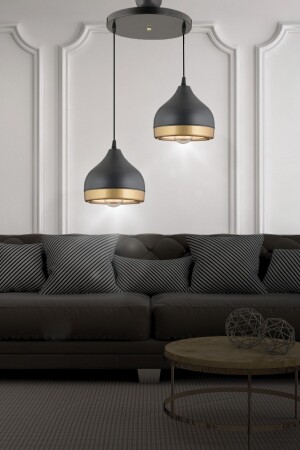 MNZ-Güneş الأسود لمبعة العدوان 2 قطع - تصميم خاص - غرفة النوم - غرفة المعيشة - المطبخ - القاعة Aliz-A123 - VEDA AVİZE