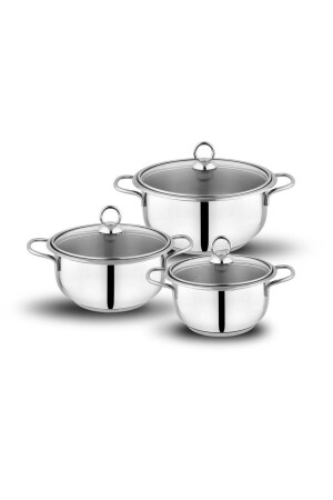 MNZ-Gustava غطية الكاسيرول مجموعة 6 قطع -INOX 1S2426-30032-INX01 - Schafer