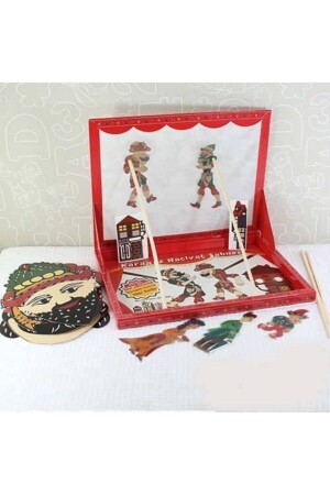 مجموعة لعب الظلال من قِبل MNZ-Hacivat Karagöz - مع دمية و هدايا قناع - Çağrı