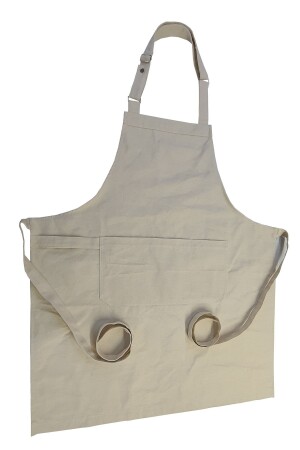 MNZ-Halter Neck Strap Kitchen Apron كبير الطباخ باريستا كافيه مطعم الطباخ النادل صاغر الشعر طباخ Apron afitekstil200 - AFİ TEKSTİL