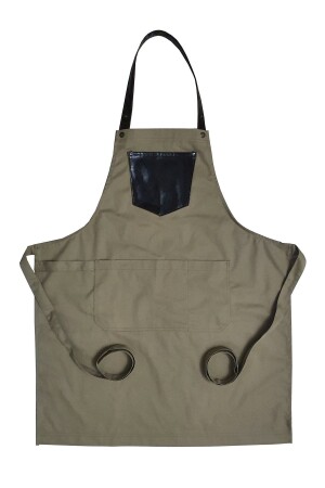 MNZ-Halter Neck Strap Kitchen Apron كبير الطباخ باريستا كافيه مطعم الطباخ النادل صاغر الشعر طباخ Apron afitekstil937 - AFİ TEKSTİL
