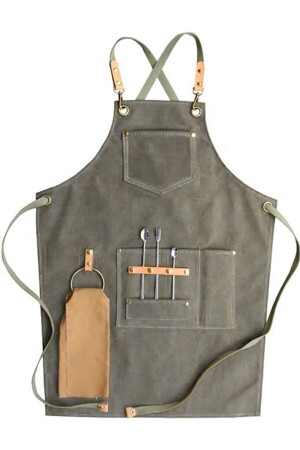 MNZ-Halter Neck Strap Kitchen Apron كبير الطباخ باريستا كافيه مطعم الطباخ النادل صاغر الشعر طباخ Apron YDZ0010 - YDZ