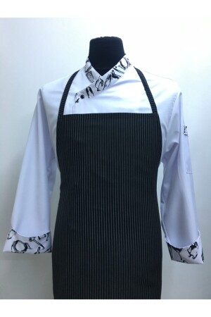 MNZ-Halter-Length Cook Kitchen مطعم النادل المقاهي المفتاح (مخطط) AÖ26 - ADALILAR İŞ ELBİSELERİ