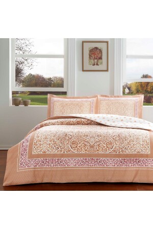 MNZ-Hamlet Satin Double Duvet Cover Set طلاء 000001000045412003 - Taç