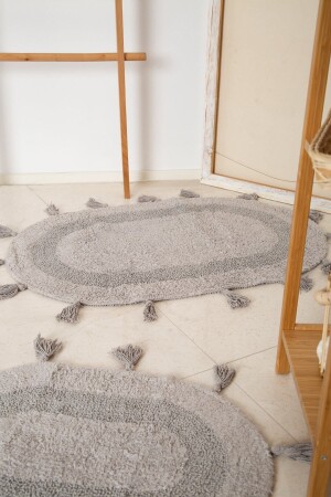 مقعد حمام MNZ-Hana مجموعة من 2 رماد 40x60 60x90 10001222291 - İrya