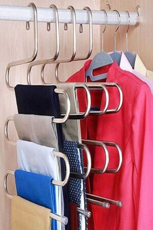 MNZ-Hanger 5 طبقات بنطال معدني بنطال مخلفات - Miomi