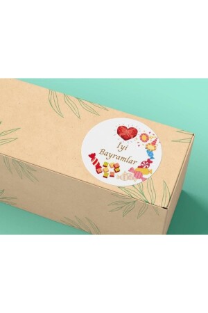 (MNZ-Happy Eid Sticker) علامة الحلوى رمضان التضحية 4 سم - (40 كمبيوتر) - Bisaccia