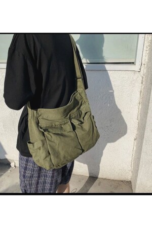 MNZ-Harajuku العصري Unisex Cargo Pocket حجم داخلي كيس خاكي الأخضر الرسول - Gofeel